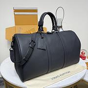 LV Keepall Bandouliere 50 Bag Aerogram Waxy Calf Leather Black M26118 - 50x29x23cm - 6