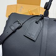 LV Keepall Bandouliere 50 Bag Aerogram Waxy Calf Leather Black M26118 - 50x29x23cm - 2