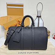 LV Keepall Bandouliere 35 Bag Aerogram Waxy Calf Leather Black M15249 - 34x21x16cm - 1