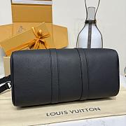 LV Keepall Bandouliere 35 Bag Aerogram Waxy Calf Leather Black M15249 - 34x21x16cm - 4