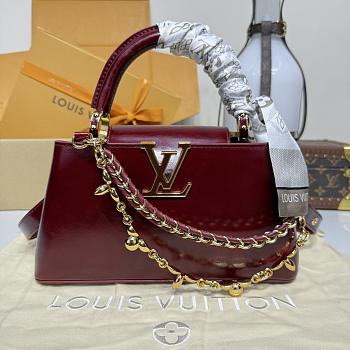 LV Capucines East West BB Red M25492 - 26.5x14x8cm