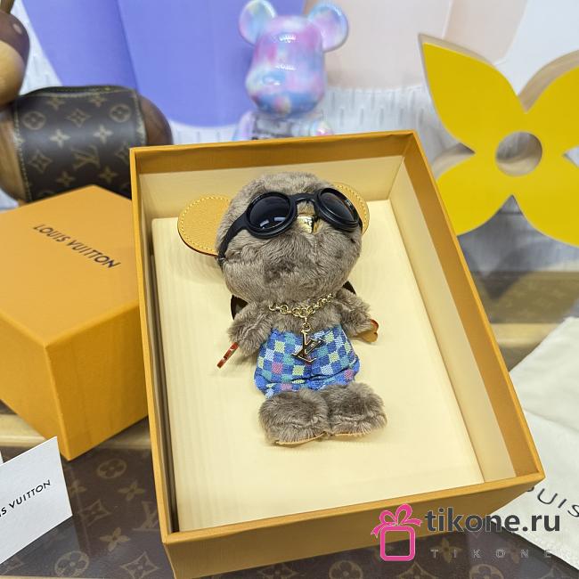 LV Louis Bear Bag Charm Blue M03178  - 1