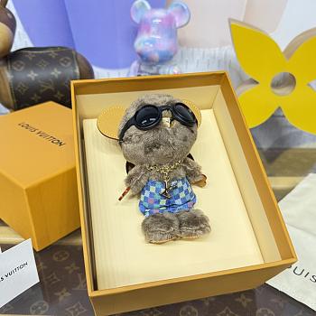 LV Louis Bear Bag Charm Blue M03178 