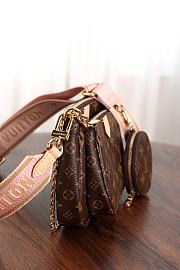 LV Multi Pochette Accessoires Monogram Coated Canvas Pink M44840 - 24x13.5x4cm - 6