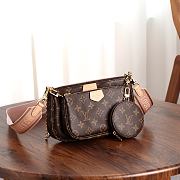 LV Multi Pochette Accessoires Monogram Coated Canvas Pink M44840 - 24x13.5x4cm - 2