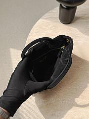 Chanel Mini Bow Bag  Velvet Effect Nylon & Gold Tone Metal Black - 26x18x5cm - 4