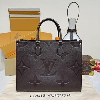 LV Onthego MM Monogram Empreinte Leather Chocolate M12967 - 35x27x14cm
