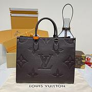 LV Onthego MM Monogram Empreinte Leather Chocolate M12967 - 35x27x14cm - 6