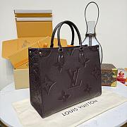 LV Onthego MM Monogram Empreinte Leather Chocolate M12967 - 35x27x14cm - 5