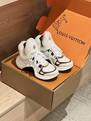 LV Archlight Shearling Sneakers White - 1