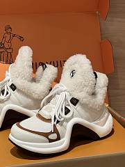 LV Archlight Shearling Sneakers White - 2