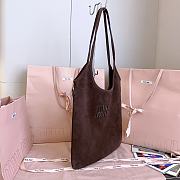 Miumiu Ivy Suede Bag Chocolate 5BG231 - 40x35cm - 6
