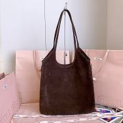 Miumiu Ivy Suede Bag Chocolate 5BG231 - 40x35cm - 4