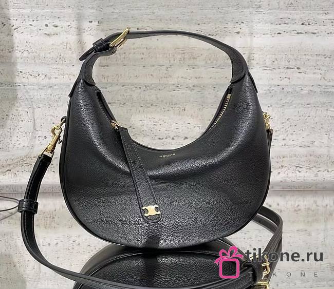 Teen Celine Lulu In Grained Calfskin Black - 24x21x5cm - 1