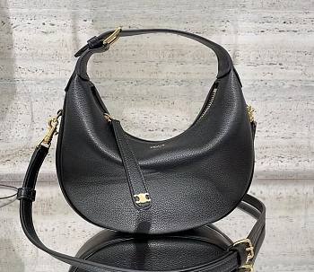 Teen Celine Lulu In Grained Calfskin Black - 24x21x5cm