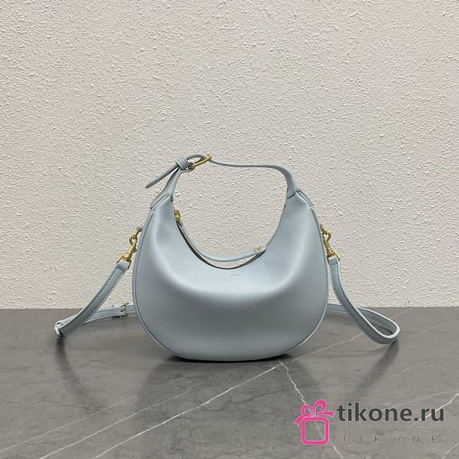 Teen Celine Lulu In Grained Calfskin Blue - 24x21x5cm - 1