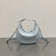 Teen Celine Lulu In Grained Calfskin Blue - 24x21x5cm - 1