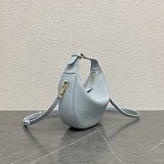 Teen Celine Lulu In Grained Calfskin Blue - 24x21x5cm - 4