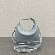 Teen Celine Lulu In Grained Calfskin Blue - 24x21x5cm - 2