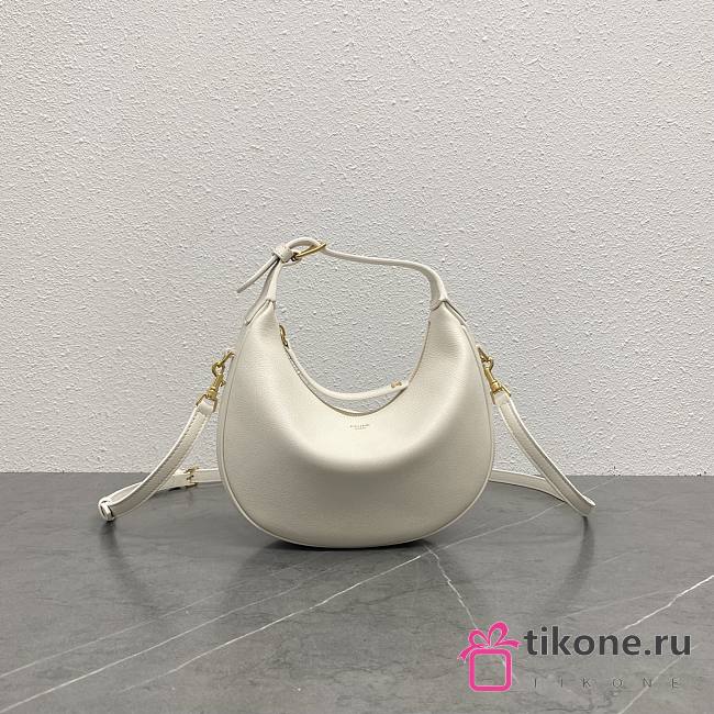 Teen Celine Lulu In Grained Calfskin White - 24x21x5cm - 1