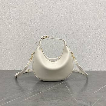Teen Celine Lulu In Grained Calfskin White - 24x21x5cm