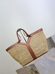 Saint Laurent YSL Y Tote In Raffia - 37x32x7-22cm - 2