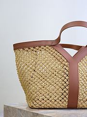 Saint Laurent YSL Y Tote In Raffia - 37x32x7-22cm - 3