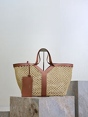 Saint Laurent YSL Y Tote In Raffia - 37x32x7-22cm - 6