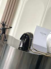 Mini Celine Victoire In Striped Sequins Black/Gold - 16.5x12.5x10cm - 3