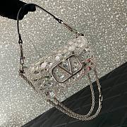 Valentino Garavani Small Loco Shoulder Bag With Rhinestones Silver - 20x11x5cm - 6