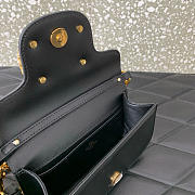 Valentino Garavani Locò Small Shoulder Bag In Calfskin With Jewel Logo Black - 20x11x5cm - 5