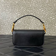 Valentino Garavani Locò Small Shoulder Bag In Calfskin With Jewel Logo Black - 20x11x5cm - 2