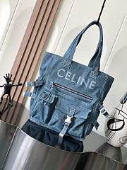 Celine Dark Union Denim Tote Handbag in Blue - 42x12x40cm - 6