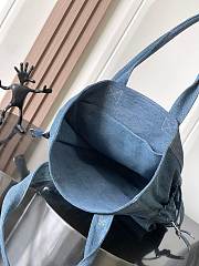Celine Dark Union Denim Tote Handbag in Blue - 42x12x40cm - 4