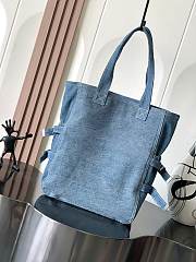 Celine Dark Union Denim Tote Handbag in Blue - 42x12x40cm - 2