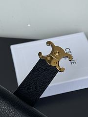 Celine Fine Strap Wallet Nino In Supple Grained Calfskin Black - 10.5x8x2cm - 2