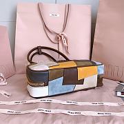 Miumiu Beau Patchwork Leather Bag Oak 5BB173 - 27x12x8cm - 4