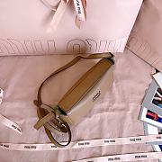 Miumiu Leather Pouch Caramel/Green 5NF462 - 18x9.5x7cm - 2