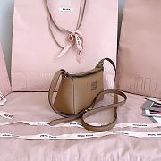 Miumiu Leather Pouch Caramel/Green 5NF462 - 18x9.5x7cm - 4