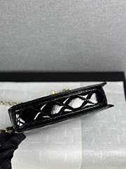 Chanel Mini Flap Bag Patent Lambskin & Gold Tone Metal Black - 19.5x12x5cm - 4