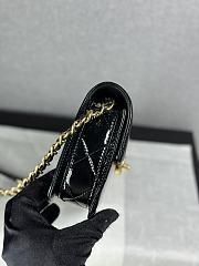 Chanel Mini Flap Bag Patent Lambskin & Gold Tone Metal Black - 19.5x12x5cm - 3