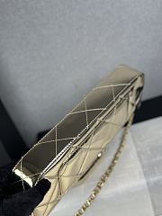 Chanel Large Flap Bag With Top Handle Metallic Mirror Calfskin & Gold Tone Metal Light Gold - 30x12.5x5cm - 6