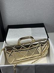 Chanel Large Flap Bag With Top Handle Metallic Mirror Calfskin & Gold Tone Metal Light Gold - 30x12.5x5cm - 5