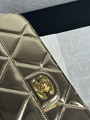 Chanel Large Flap Bag With Top Handle Metallic Mirror Calfskin & Gold Tone Metal Light Gold - 30x12.5x5cm - 4