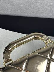 Chanel Large Flap Bag With Top Handle Metallic Mirror Calfskin & Gold Tone Metal Light Gold - 30x12.5x5cm - 2