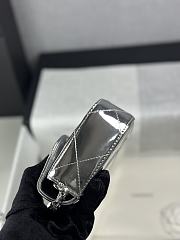 Chanel Large Flap Bag With Top Handle Metallic Mirror Calfskin & Silver Tone Metal Silver - 30x12.5x5cm - 2