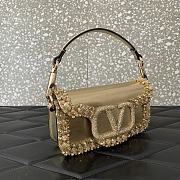 Valentino Garavani Small Loco Embellished Shoulder Bag Gold - 20x11x5cm - 4