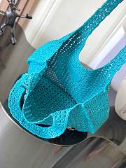 Celine Large Hobo Panier In Raffia Cobalt - 53x34x11cm - 6