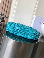 Celine Large Hobo Panier In Raffia Cobalt - 53x34x11cm - 5