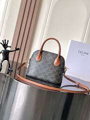 Celine Teen Honorine Bag In Triomphe Canvas And Calfskin Tan - 22.5x17x10cm - 5